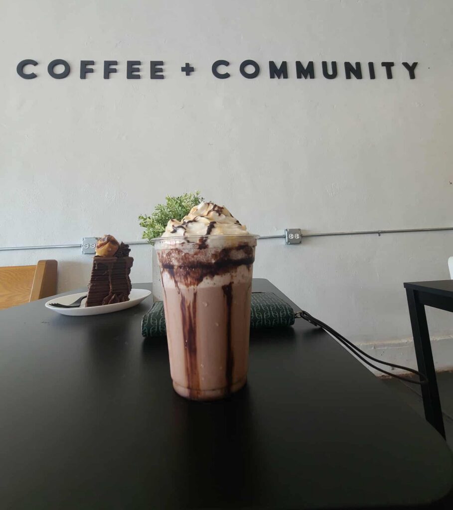 Blue-Bridge-Coffeehouse-iced-coffe-in-to-go-cup-downtown-kingsland-iced-mocha