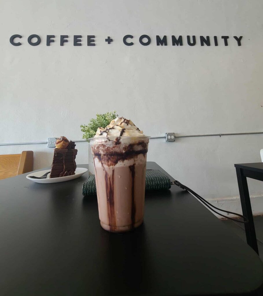 Blue-Bridge-Coffeehouse-iced-coffe-in-to-go-cup-downtown-kingsland-iced-mocha