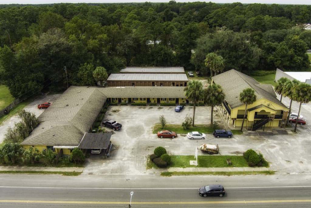 Aerial Shot of Kings Suites & Mini Storage from the east side