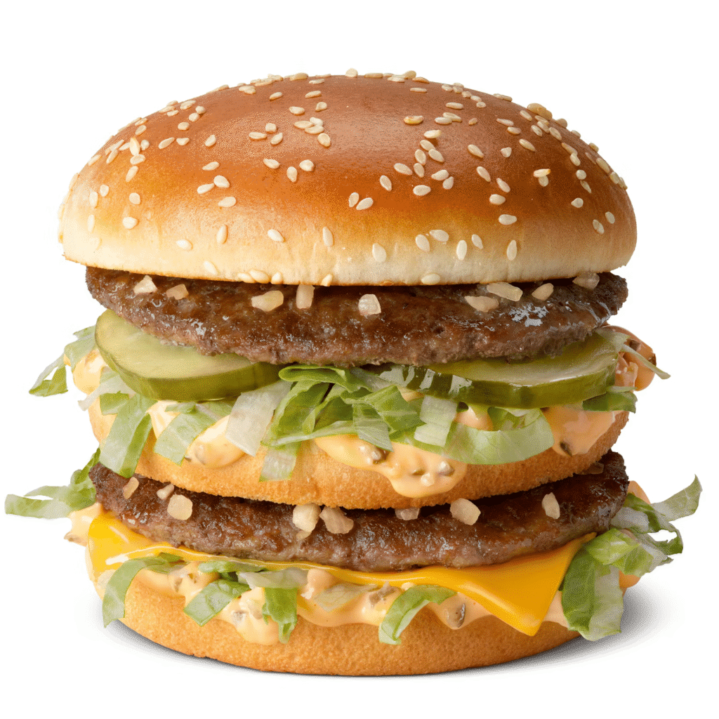 McDonald's Big Mac sandwich on a white background