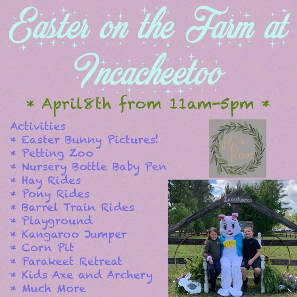 Easter on the Farm  at Incacheetoo Activity Details