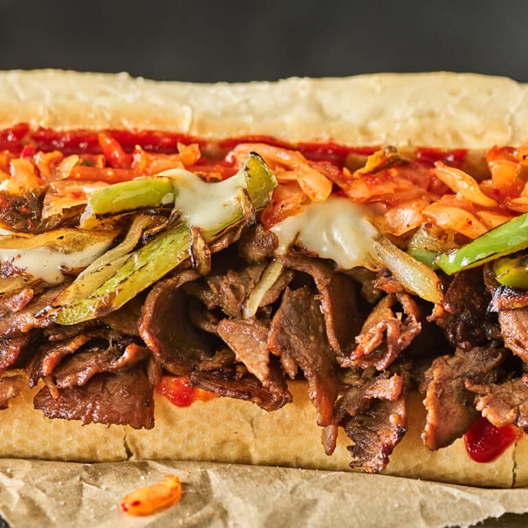 Quiznos Philly cheese steak sub sandwich