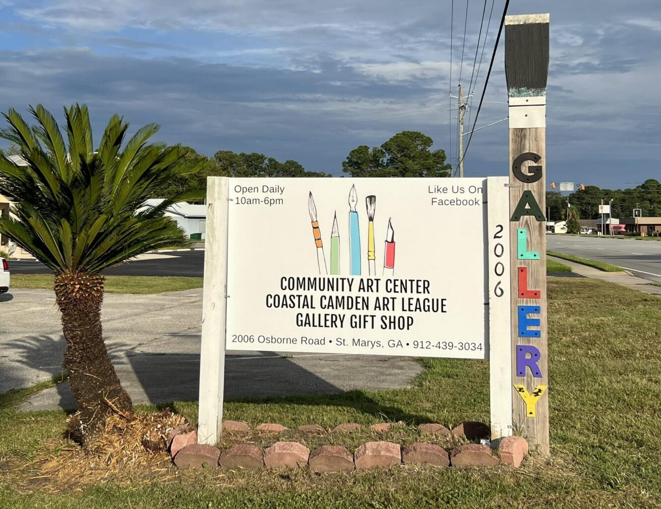 Outdoor Sign for Coastal Camden Art League