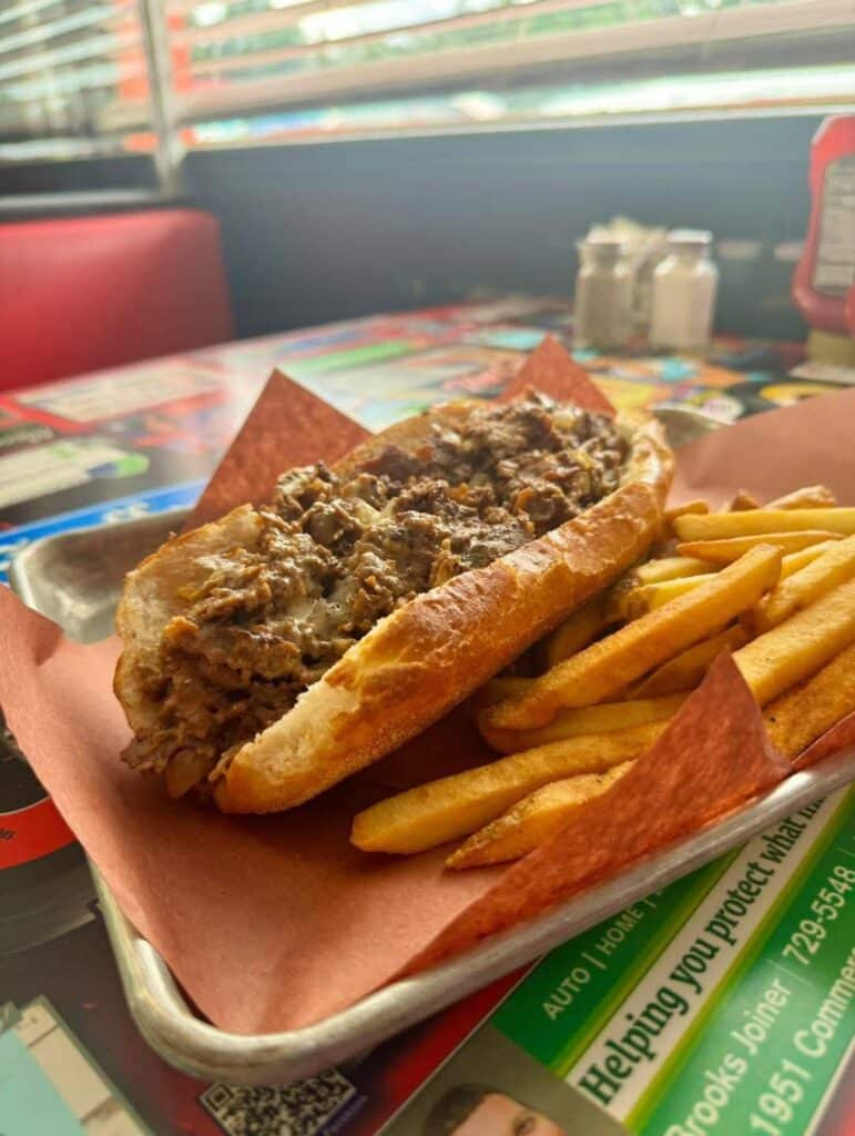 Philly Cheeseteak Sandwich on a plate