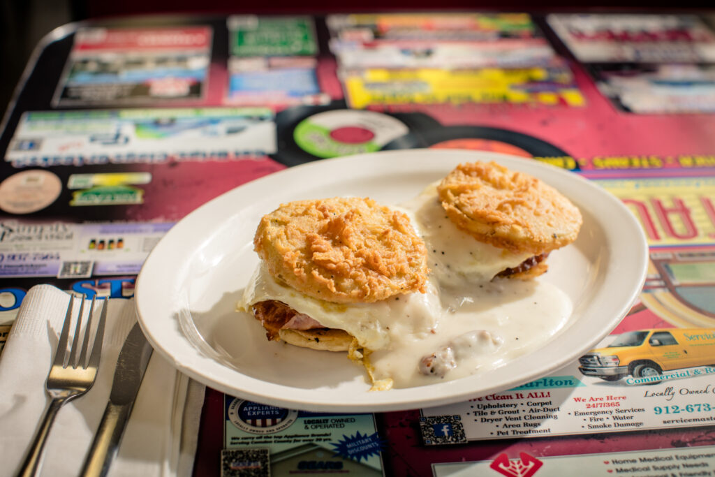ham-and-egg-biscuits-with-gracy-steffens-restaurant-downtown-kingsland-georgia