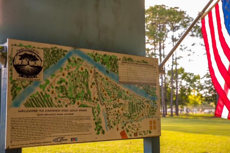 disc-golf-map-at-Gumbranch-nature-preserve-in-kingsland-georgia
