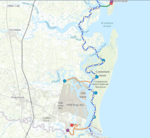 Southeast-Coast-Saltwater-Paddling-Trail-map-kayaking-kingsland-georgia