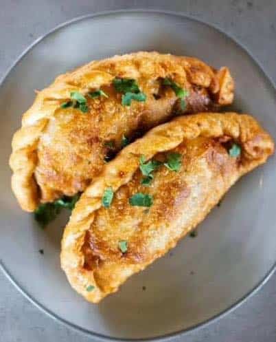 Two shrimp empanadas