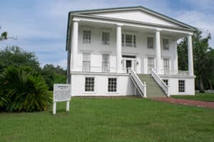 Historical Marker sign highlighting Orange Hall in Camden County Georgia
