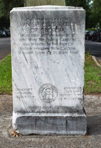 Stone Monument commemorating the Spanish Occupation of Georgia in Camden County