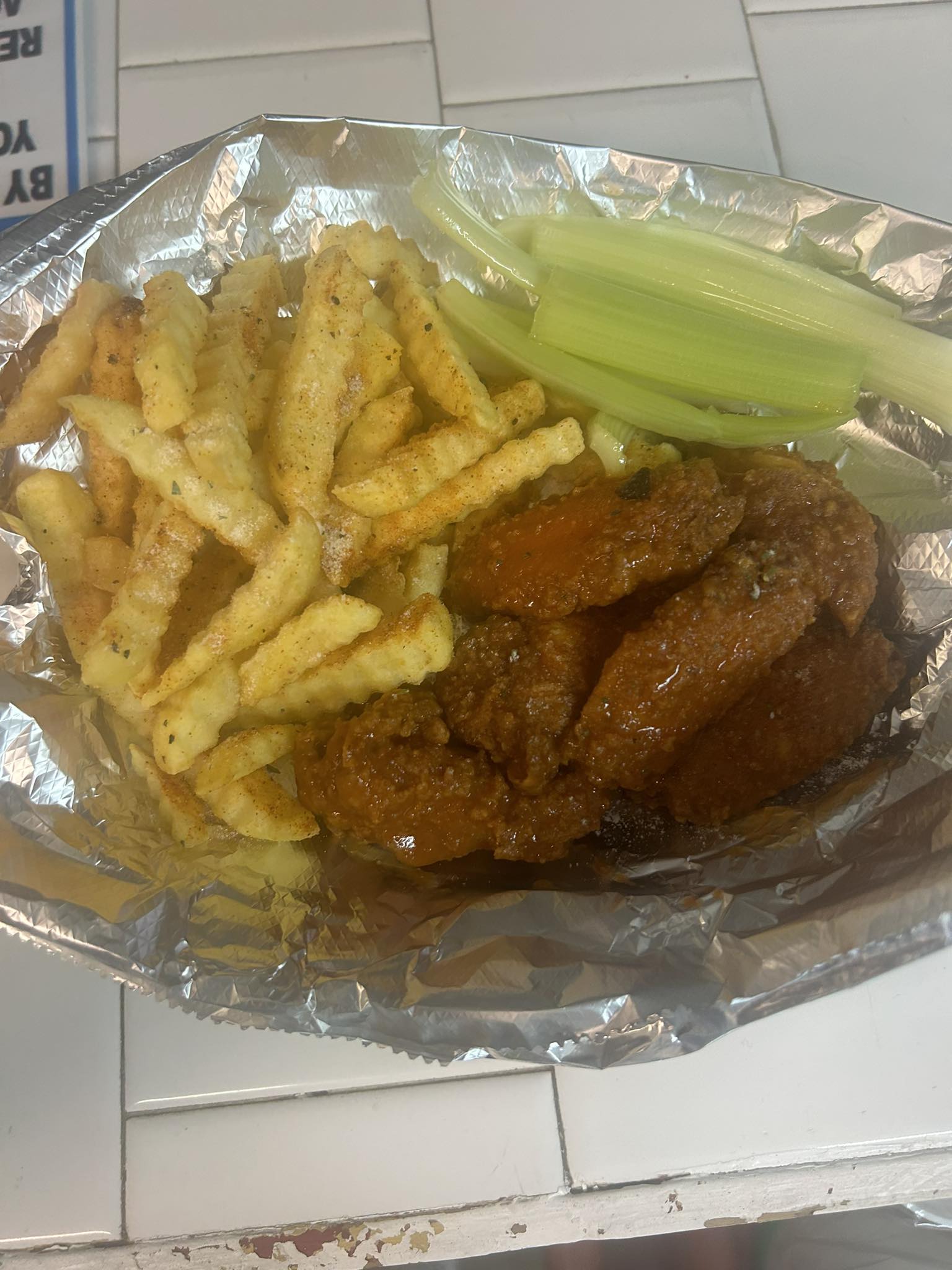 Wings and fries