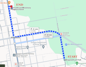 Map of NAACP MLK Day March Route 2026