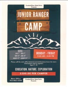 Junior Ranger Camps 2026 Flyer