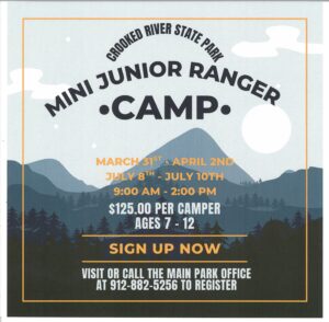 Flyer for 2026 Junior Ranger Mini Camps