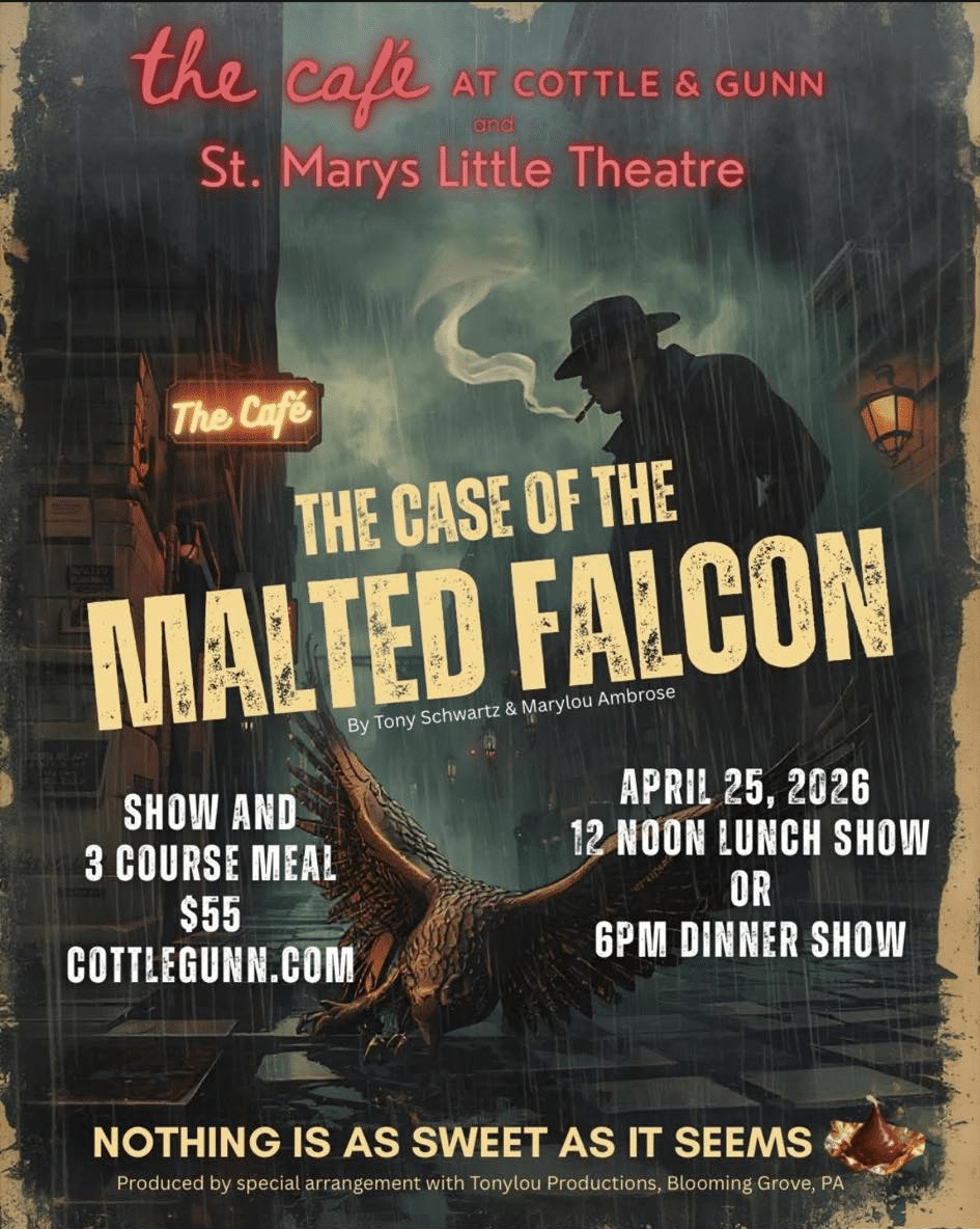 Poster for St Marys Little Theater The Malted Falcon April 2026