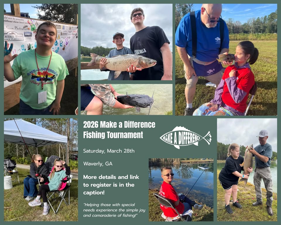 Flyer for Waverly Woods Make a Difference Fishing Tourney 2026