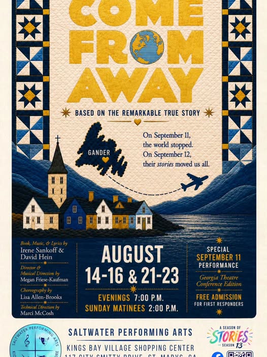SaltwaterPAC Come From Away Graphic