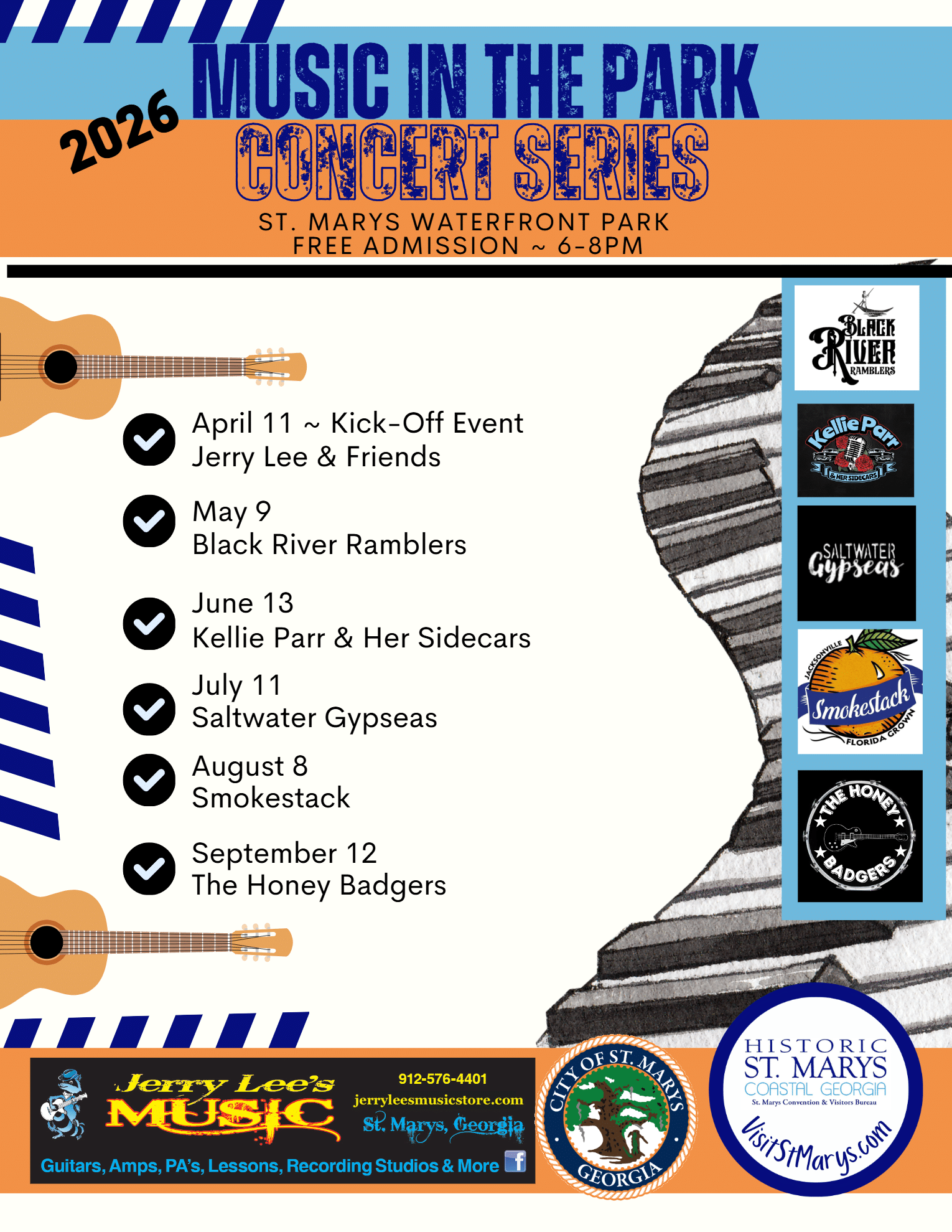 St. Mary Music in the Park 2026 Concert Series Flyer