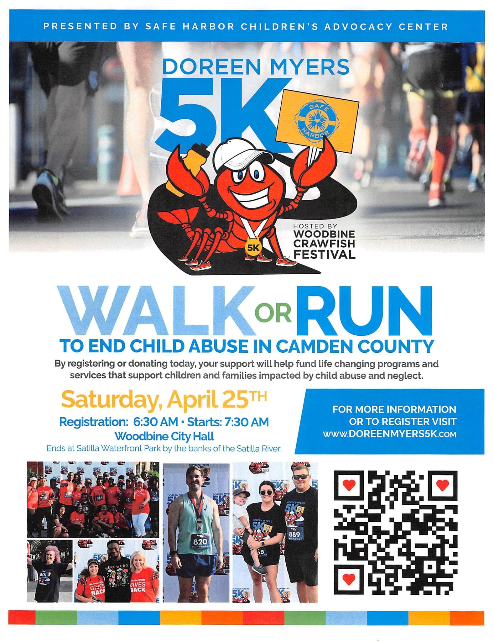 Flyer for Doreen Myers 5k 2026 Crawfish Festival