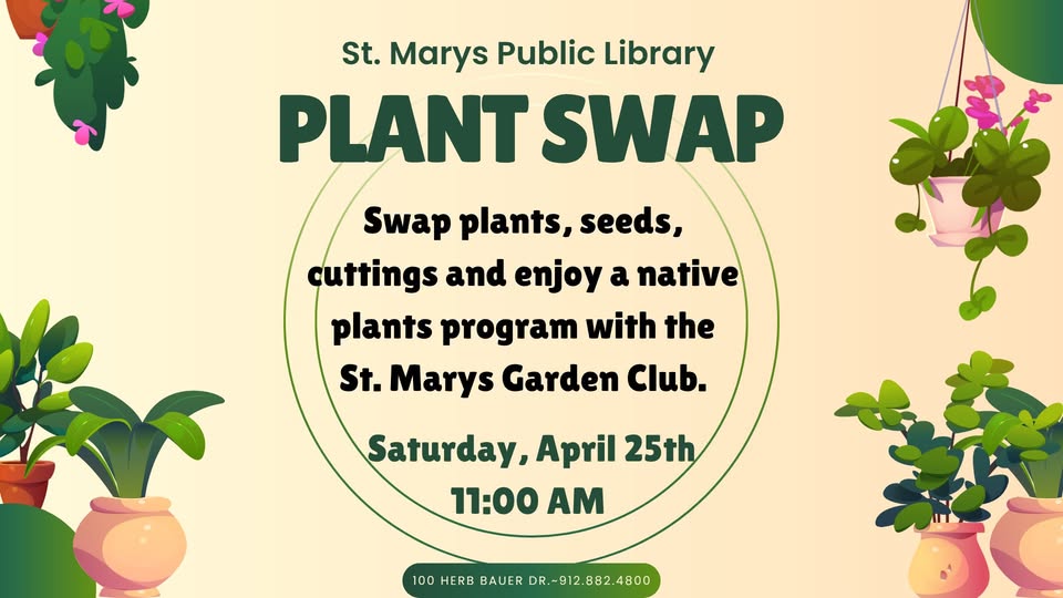 Graphic for St. Marys Public Library Plant Swap April 25 2026