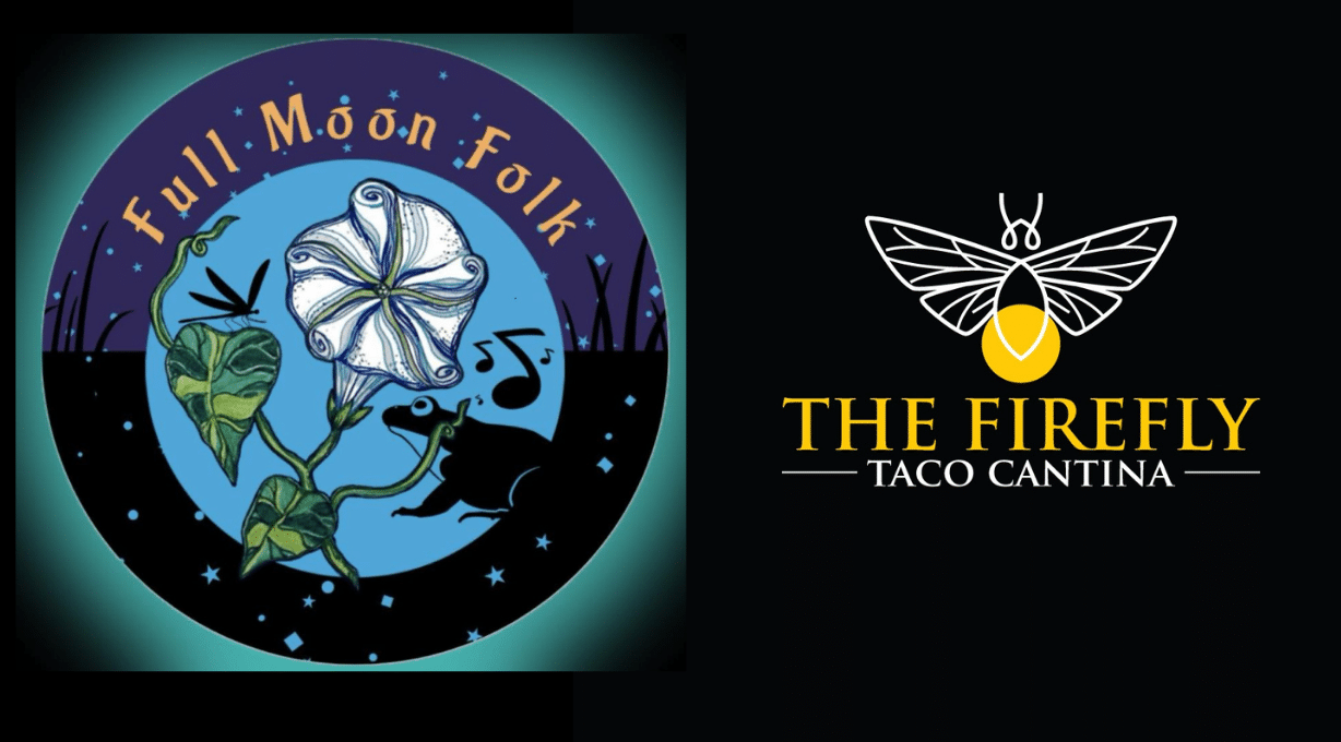Logos for Acoustic Duo Full Moon Folk and The Firefly Taco Cantina