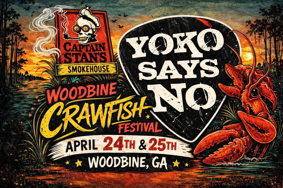 Graphic for Yoko Says No! at Captain Stan's Smokehouse Crawfish Festival 2026