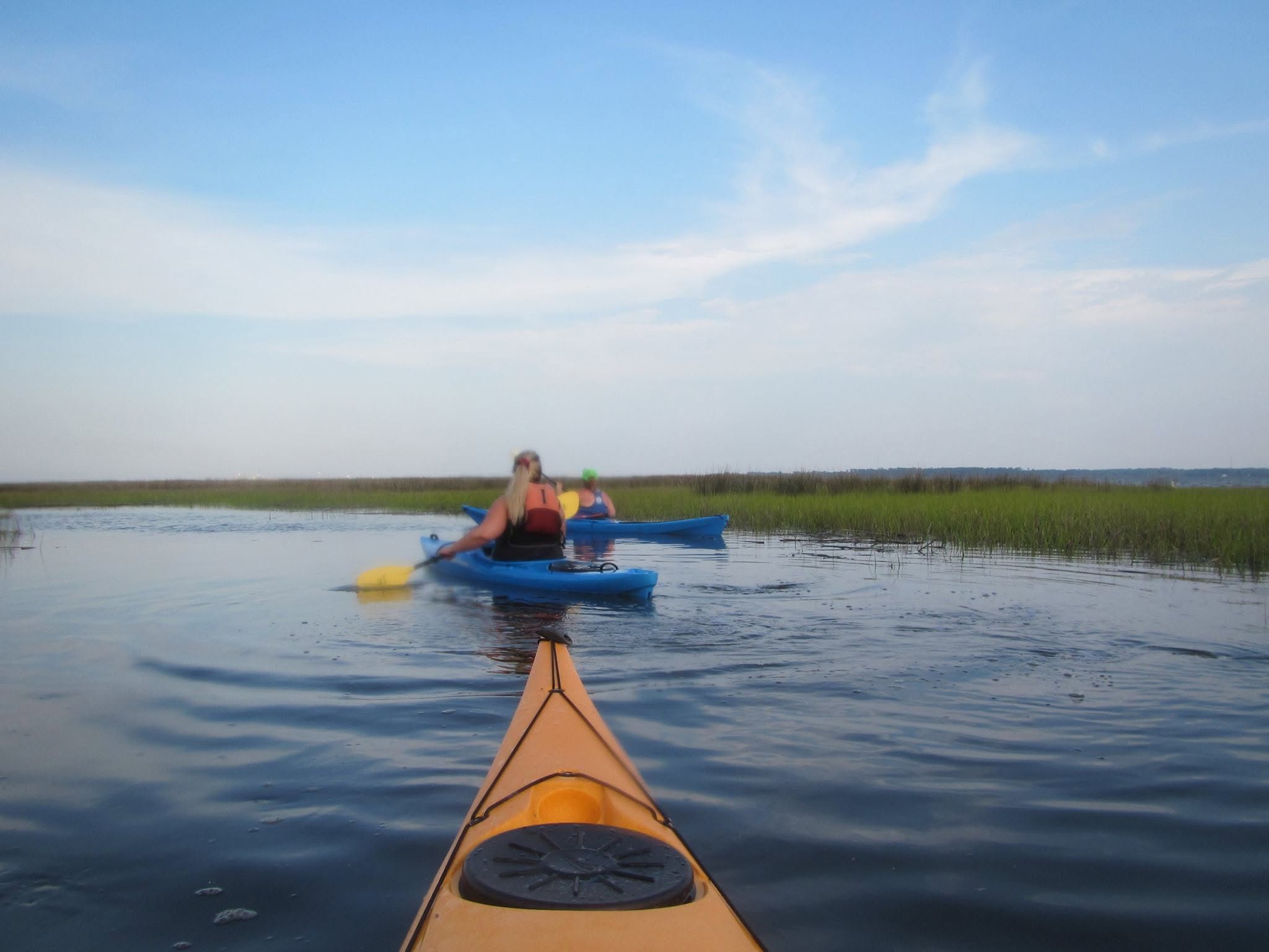 Kayakers on the marsh