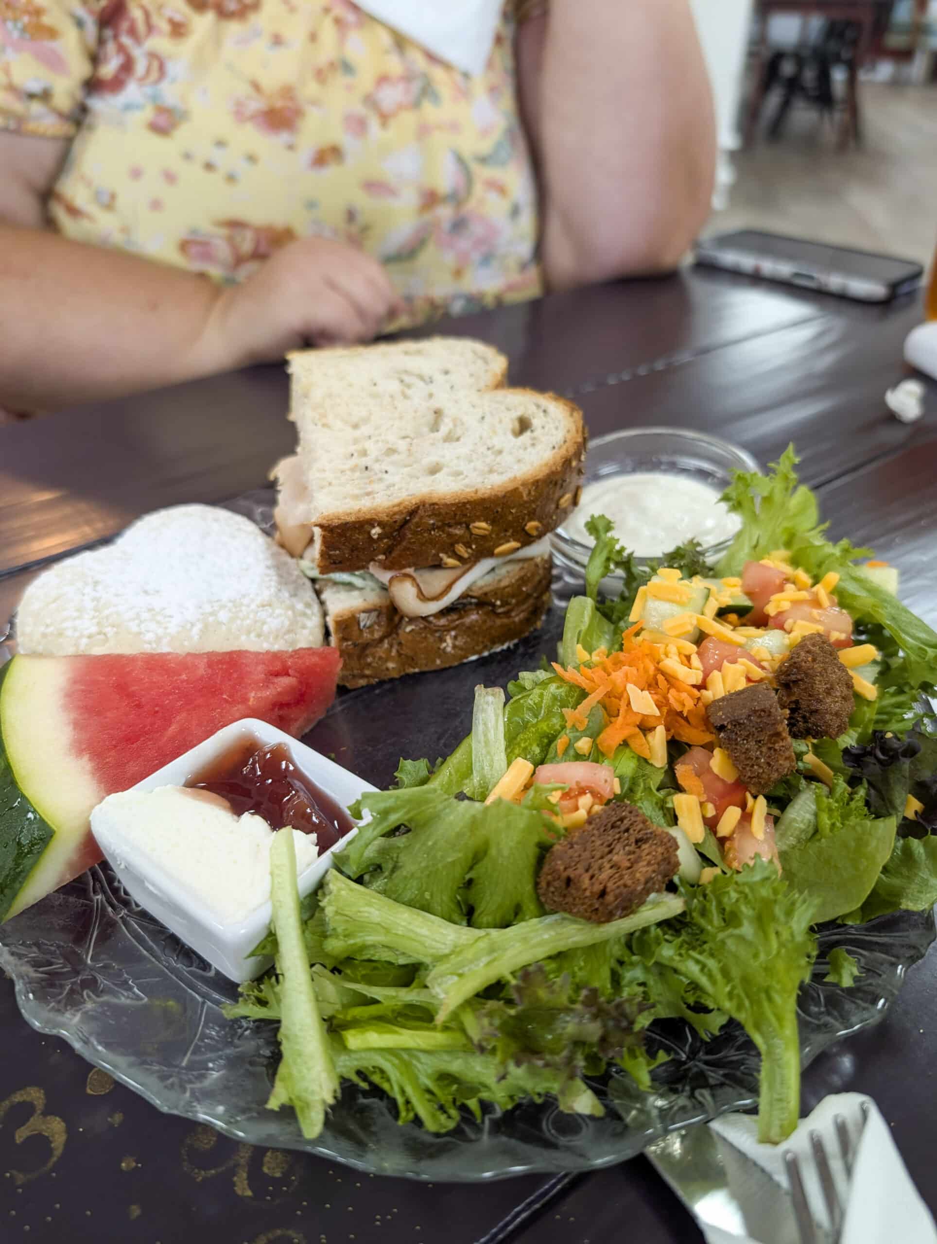 Mad Hatter Luncheon - With Salad, Half Sandwich, Fruit, & Scone