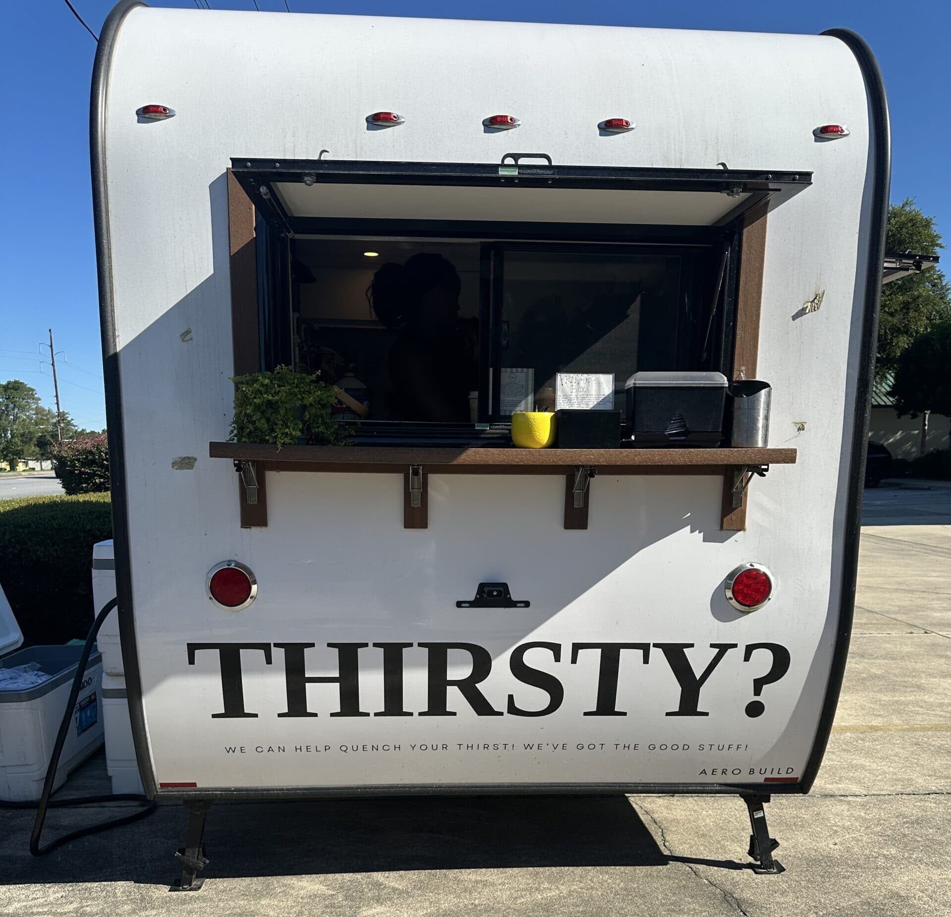 Quench & Co Coffee Trailer Pick Up Window