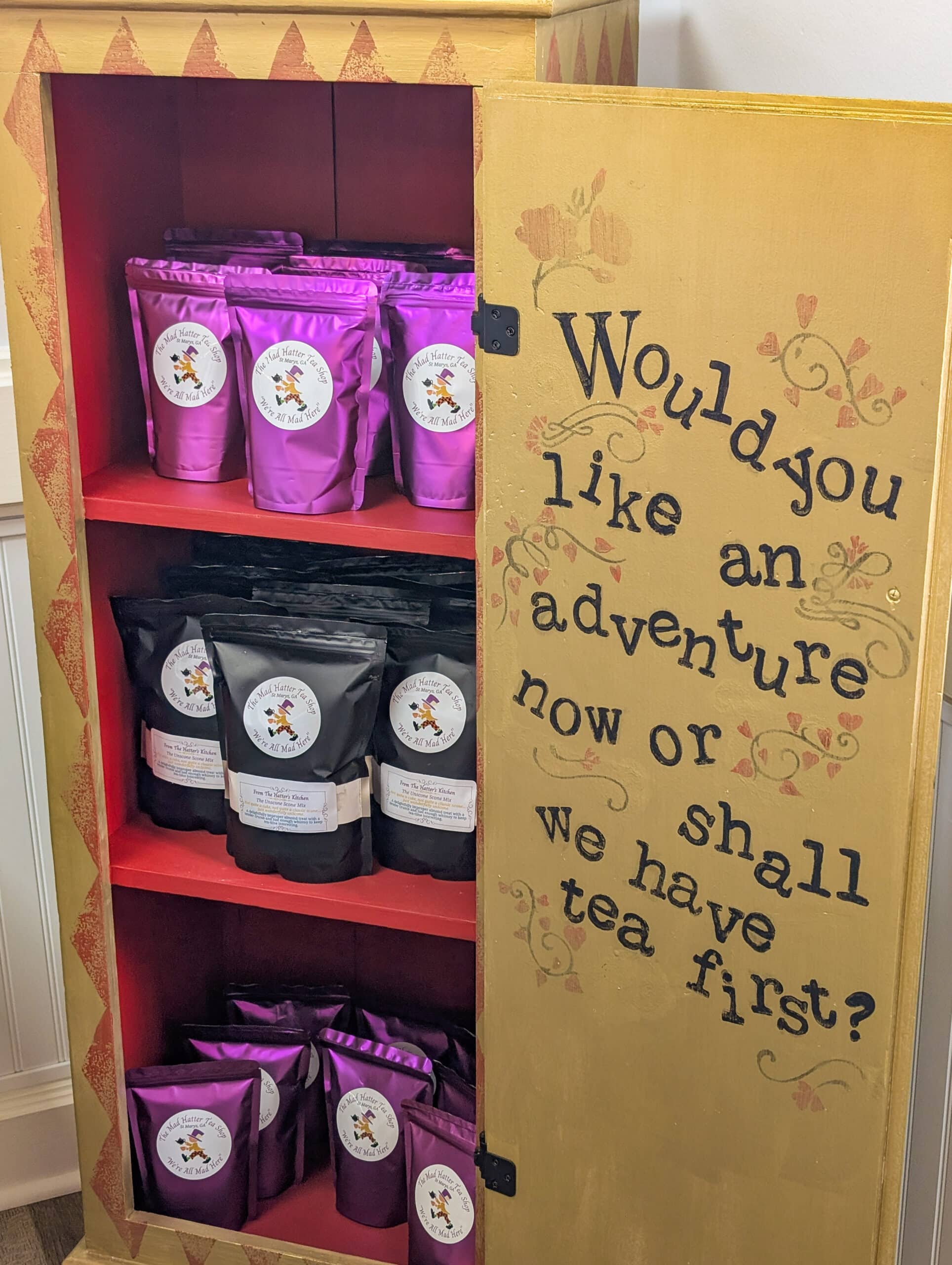 The Mad Hatter Tea Shop Display