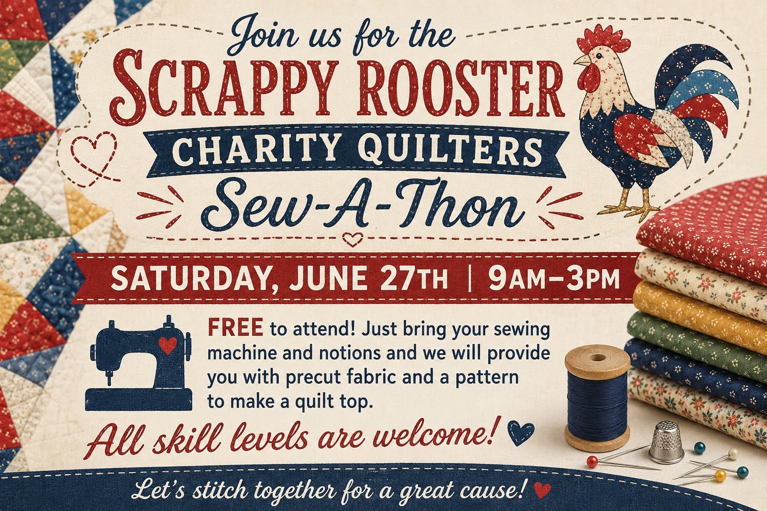 The Scrappy Rooster Sew-a-thon June 2026