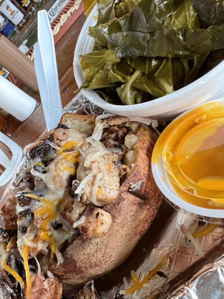 Loaded Baked Potato with Collard Greens